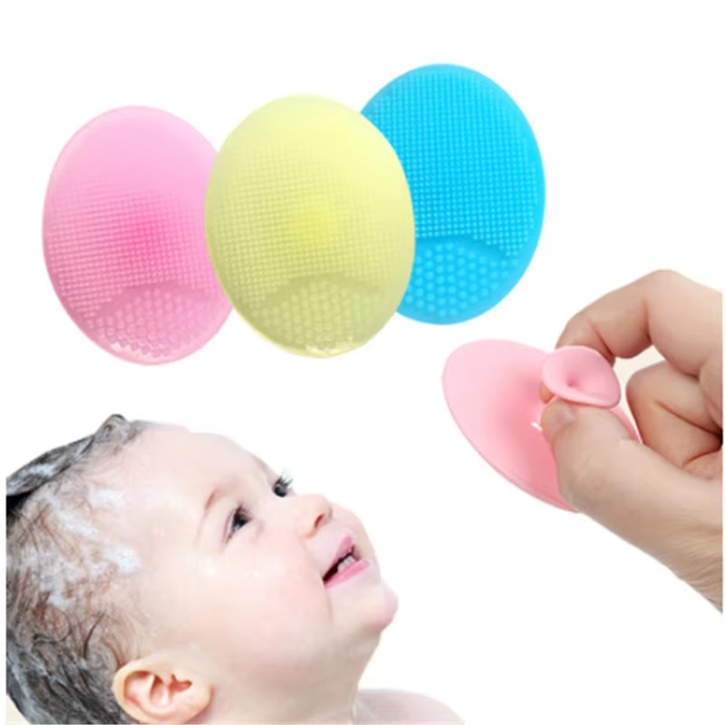 Silicone Face Scrubber Electric - แปรงทำความสะอาดผิวหน้าซิลิโคนนุ่ม 2/4/6 ชิ้น แผ่นขัดผิวสำหรับอาบน้ำ นวดเด็ก แปรงขัดผิวหน้า