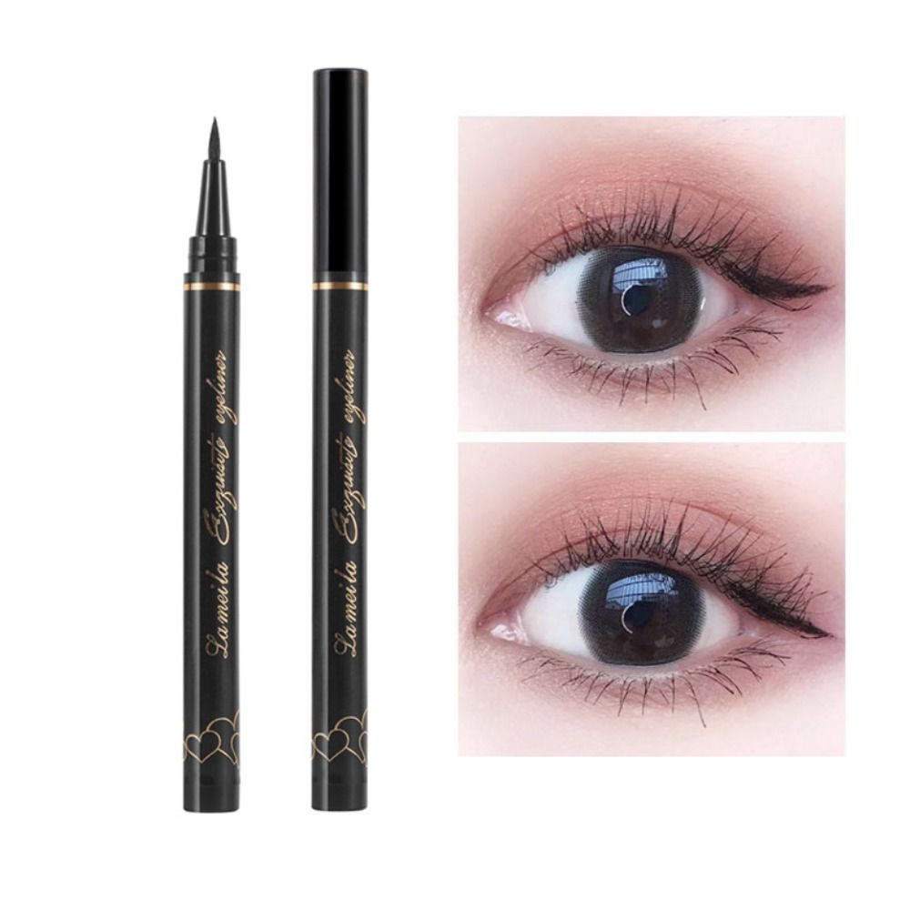 Waterproof Liquid Eyeliner Pen - อายไลเนอร์สีดำกันน้ำติดทนนาน แห้งเร็ว ไม่เลอะเป็นคราบ ปากกาอายไลเนอร์เนื้อลิควิด เรียบเนียน เครื่องสำอางแบบแมตต์