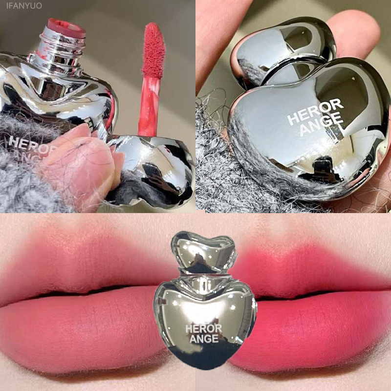 Matte Velvet Lip Tint Long Lasting - พีชหัวใจ Silky Matte ลิปสติก Velvet Matte