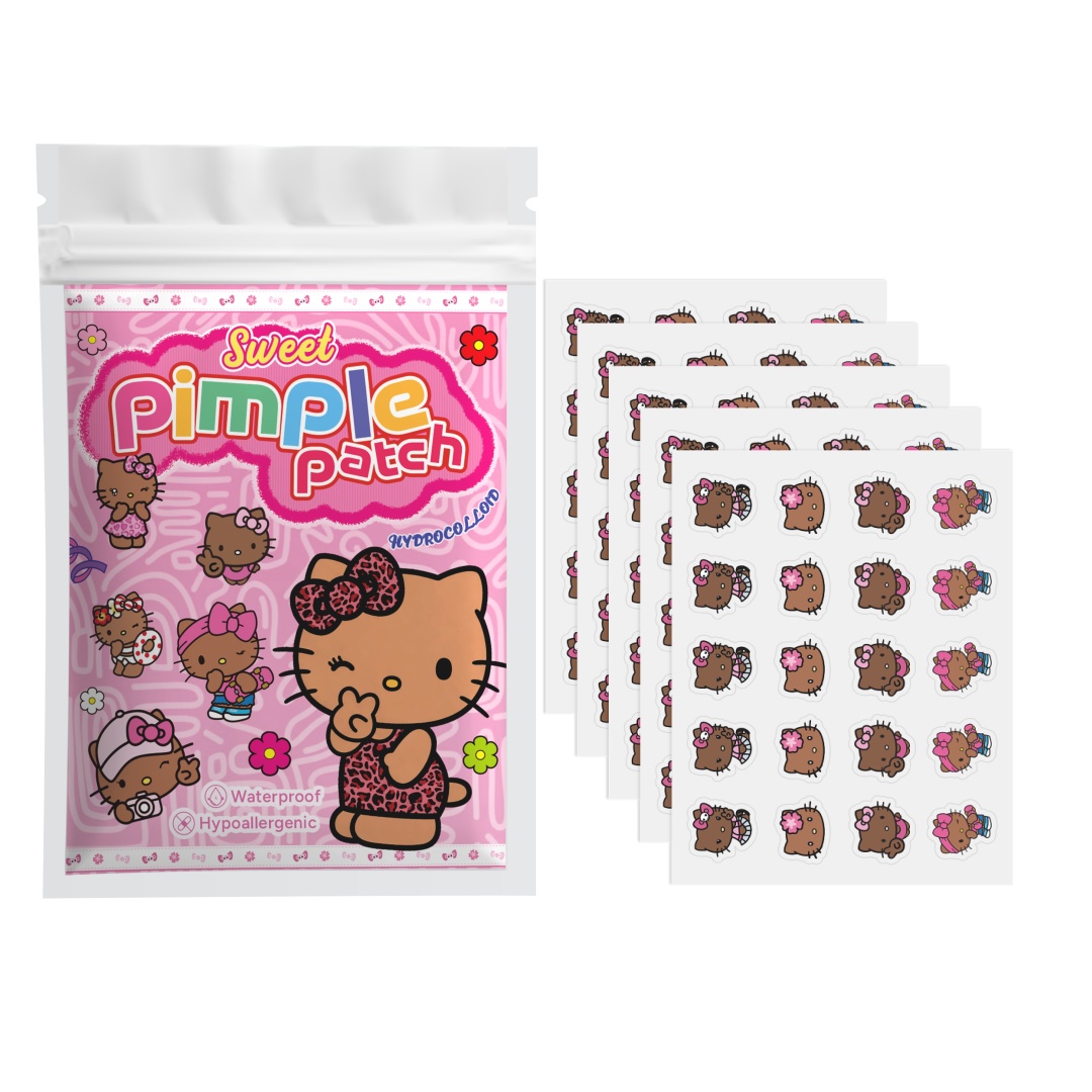 Hydrocolloid Pimple Patch - แผ่นแปะสิวเฮลโลคิตตี้ 100 ชิ้น, แผ่นแปะสิวบนใบหน้า, แผ่นแปะกำจัดสิวแบบไฮโดรเจล, คอนซีลเลอร์