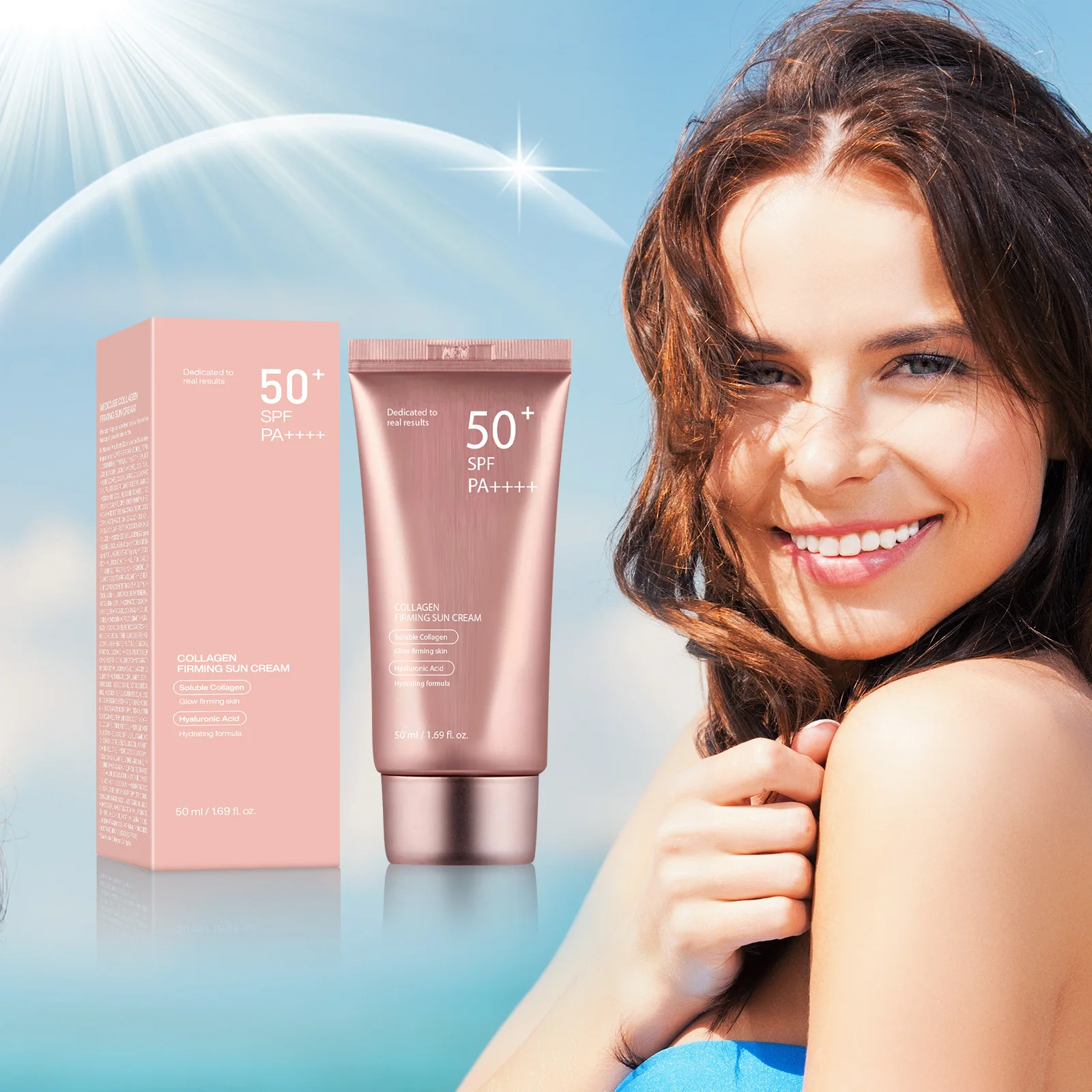 Spf 50 Waterproof Sunscreen - ครีมกันแดด SPF50 PA+++ กันน้ำ ครีมกันแดดเนื้อบางเบา ไม่เหนียวเหนอะหนะ
