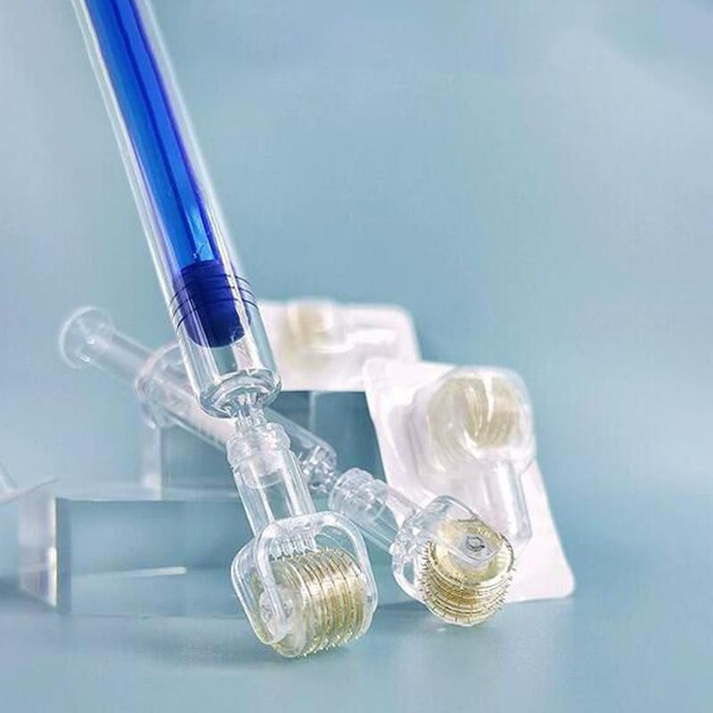 Skincare - ไมโครนีดเดิลโรลเลอร์สแตมป์ 0.25 มม. - ที่ทาเซรั่มสำหรับการเจริญเติบโตของหนวดเครา หนังศีรษะ