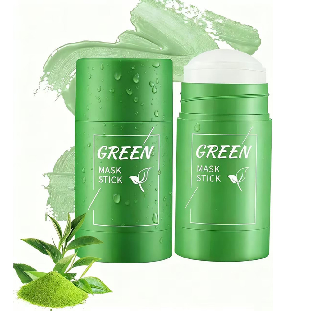 Green Tea Cleansing Clay Mask - มาส์กชาเขียวสำหรับผิวหน้า, มาส์กโคลนทำความสะอาดผิว, ลดสิวเสี้ยน, บำรุงผิว, ควบคุมความมัน, ทำความสะอาดรูขุมขนอย่างล้ำลึก