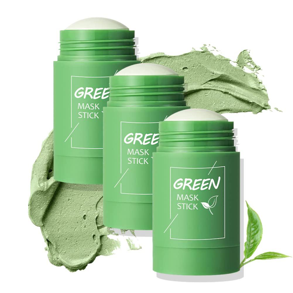 Green Tea Cleansing Clay Mask - 1/3PCS สีเขียวชา Clay Stick สําหรับใบหน้า, green