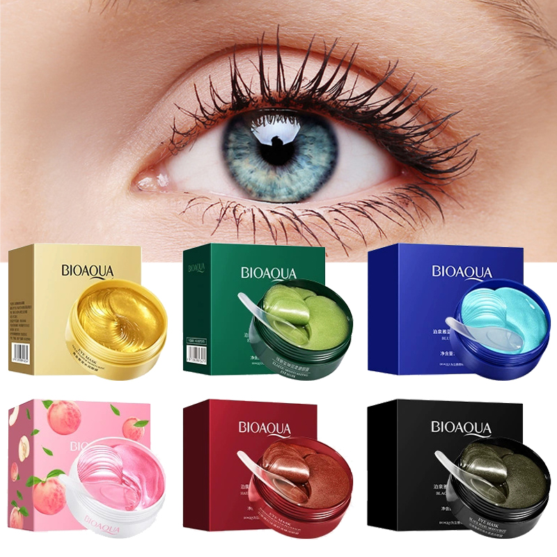 Collagen Under Eye Patches - แผ่นมาส์กใต้ตาไบโออควา คริสตัล คอลลาเจน 60 ชิ้น ลดรอยคล้ำใต้ตา
