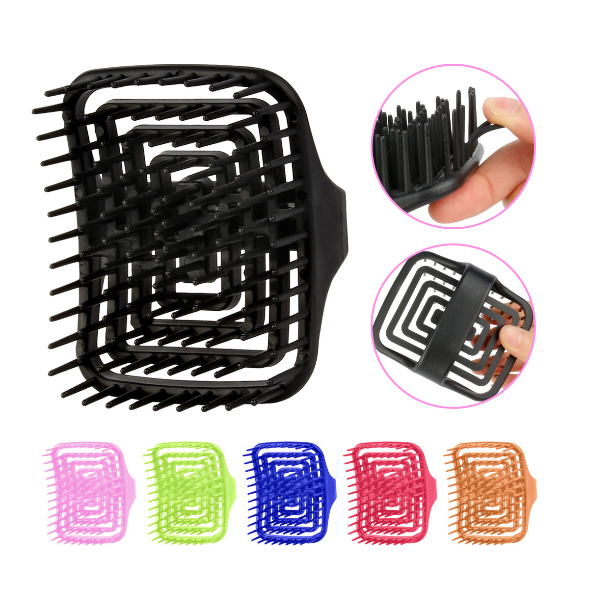 Hair Care - แปรงนวดหนังศีรษะ WANMEI - ทำความสะอาดล้ำลึกและขัดผิว, ดีไซน์ TPEE