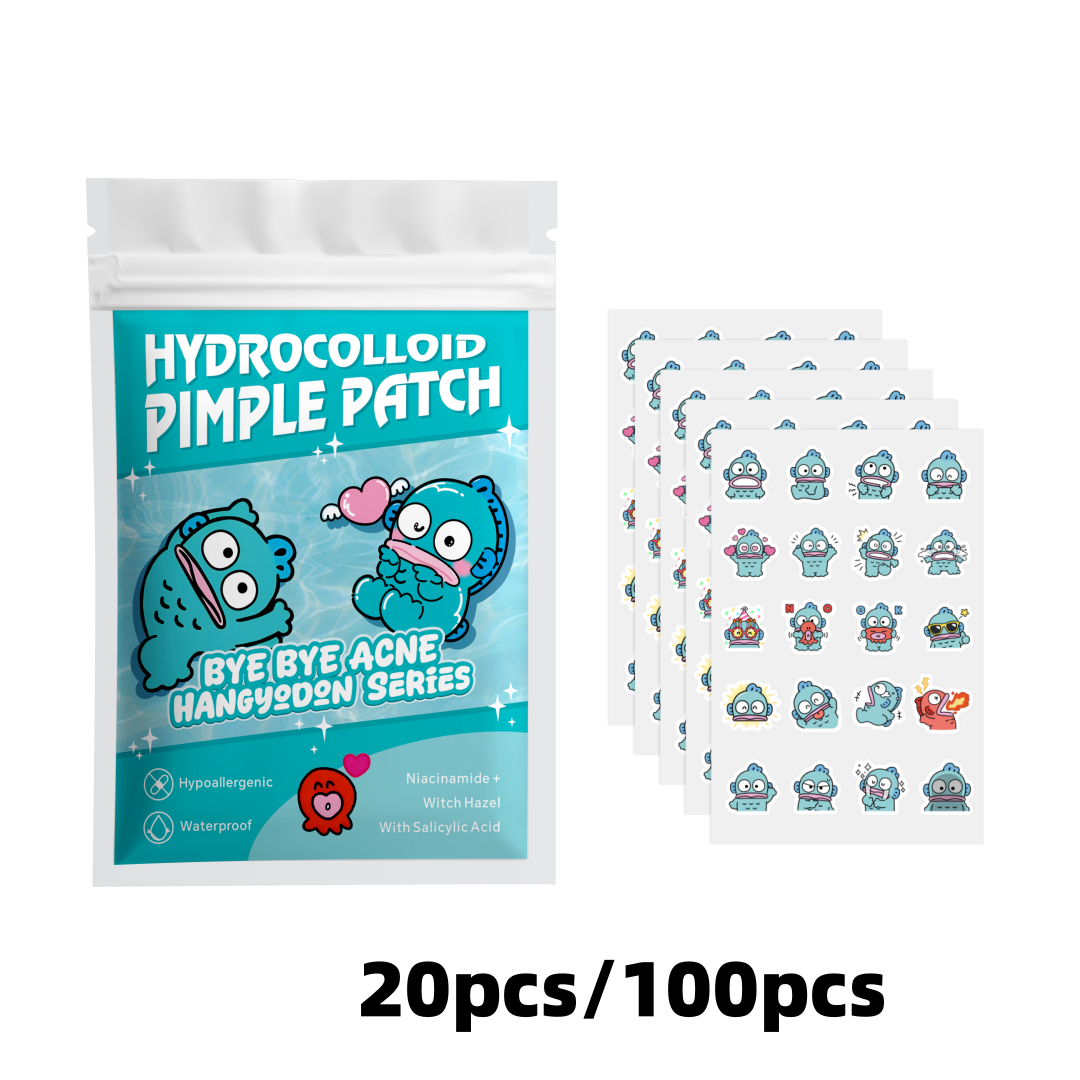 Hydrocolloid Pimple Patch - 20/100 ชิ้น แผ่นแปะสิวเฮลโลคิตตี้, แผ่นแปะสิวบนใบหน้า, แผ่นแปะกำจัดสิวแบบไฮโดรเจล, คอนซีลเลอร์