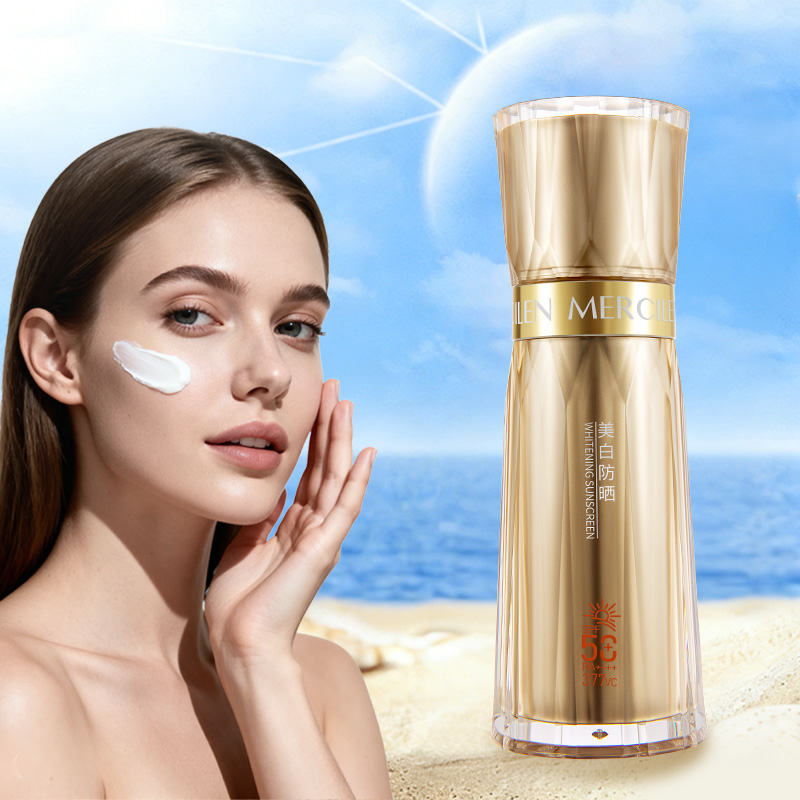 Spf 50 Waterproof Sunscreen - เมอร์ซิเลน ซันสกรีน 30 กรัม ให้ความชุ่มชื้น ปกป้องผิวจากแสงแดด