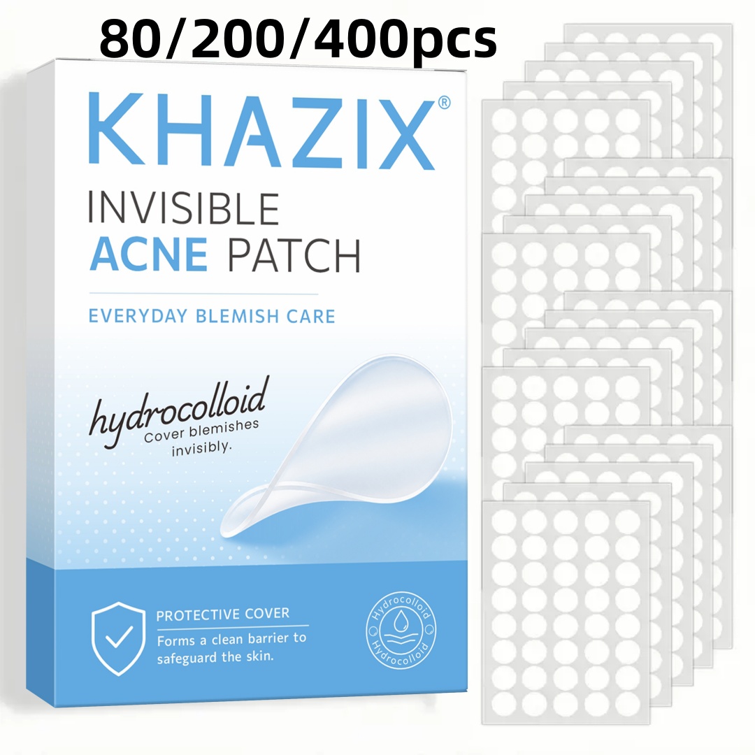 Hydrocolloid Pimple Patch - แผ่นแปะสิวไฮโดรคอลลอยด์ 80/200/400 ชิ้น, สติ๊กเกอร์ไฮโดรคอลลอยด์สำหรับปิดสิว, ปกปิดสิวและรอยตำหนิ, ใช้ได้ตอนกลางคืน