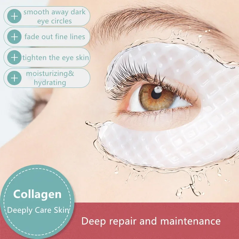 Collagen Under Eye Patches - แผ่นแปะลดริ้วรอยรอบดวงตา ยกกระชับ คอลลาเจน มาส์กใต้ตา ลดเลือนริ้วรอย ไฮยาลูรอน