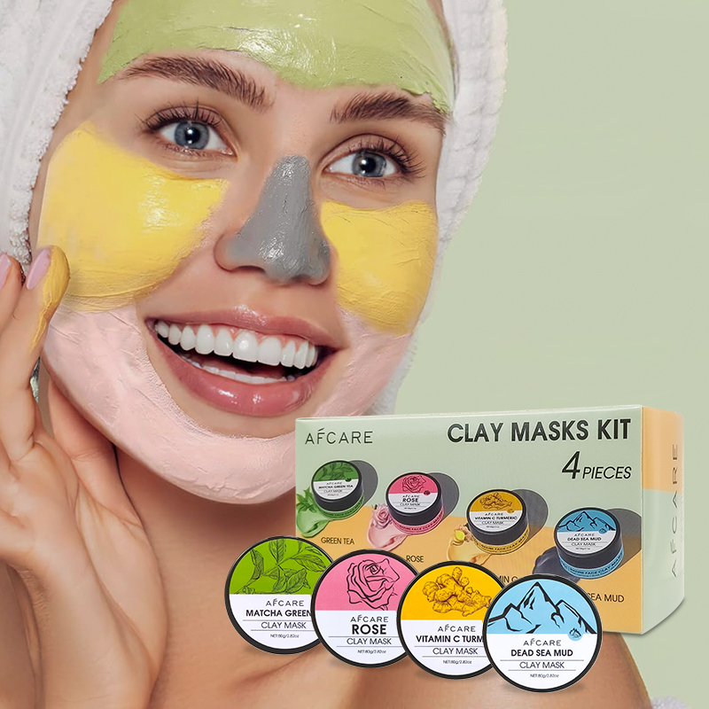 Green Tea Cleansing Clay Mask - ชุดมาส์กหน้า 4 ชิ้น พร้อมด้วยมาส์กโคลนขมิ้น วิตามินซี ชาเขียว