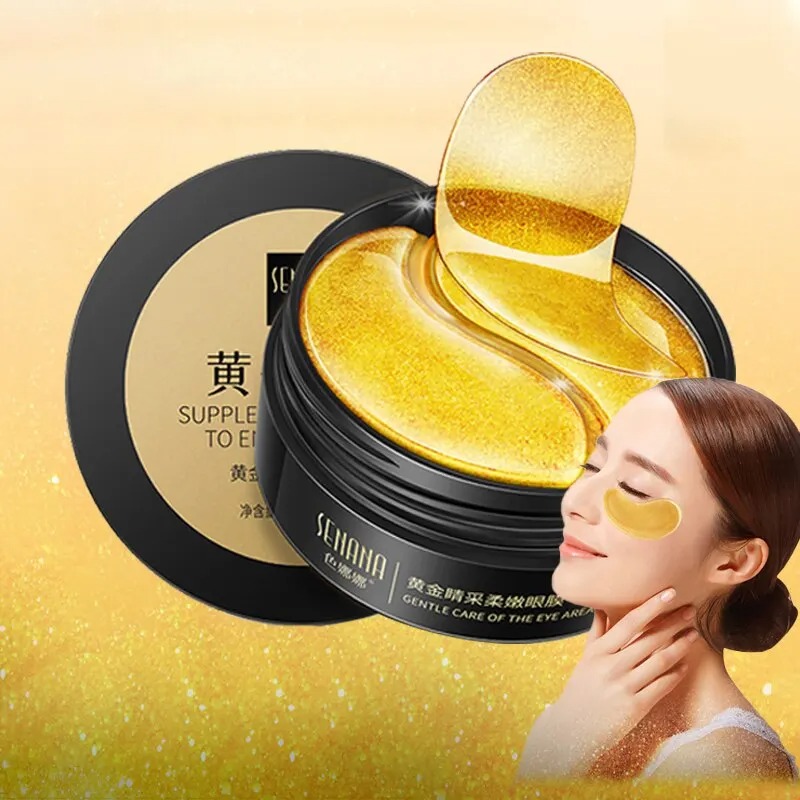 Collagen Under Eye Patches - 60pcs Golden Moisturizing Eye Mask บรรเทาความเมื่อยล้าของดวงตา