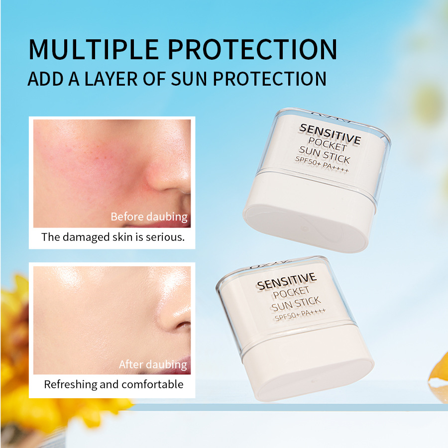 Spf 50 Waterproof Sunscreen - มินิ ซันสกรีนสติ๊กแบบพกพา - รุ่นภาษาอังกฤษ SPF50+ 3-in-1