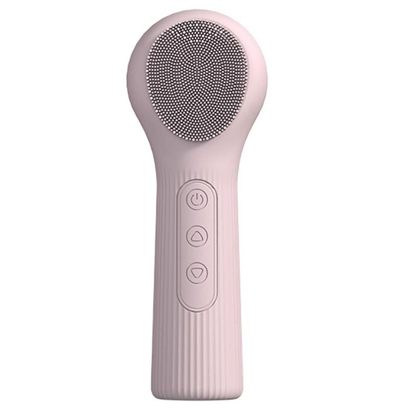 Silicone Face Scrubber Electric - B15C แปรงทำความสะอาดผิวหน้าไฟฟ้ากันน้ำ, เครื่องขัดผิวหน้าซิลิโคน 2-อิน-1 พร้อมฟังก์ชั่นนวดด้วยความร้อนสำหรับผู้หญิง