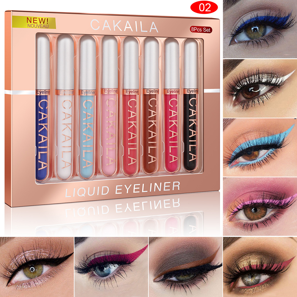 ชุดอายไลเนอร์กันน้ำ 8 สี ติดทน - Waterproof Liquid Eyeliner Pen บทวิจารณ์และราคา
