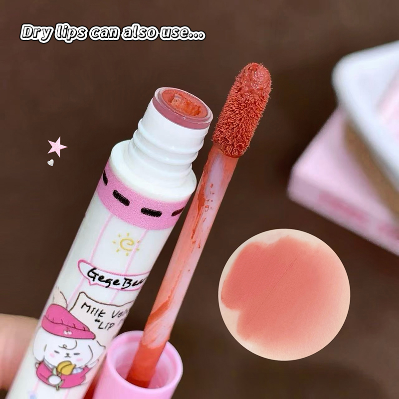 ชุดลิปสติกเนื้อกำมะหยี่ Gege B - Matte Velvet Lip Tint Long Lasting บทวิจารณ์และราคา