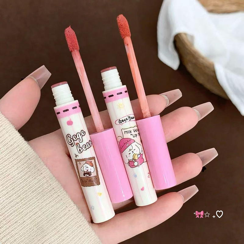 ชุดลิปสติกเนื้อกำมะหยี่ Gege B - Matte Velvet Lip Tint Long Lasting บทวิจารณ์และราคา