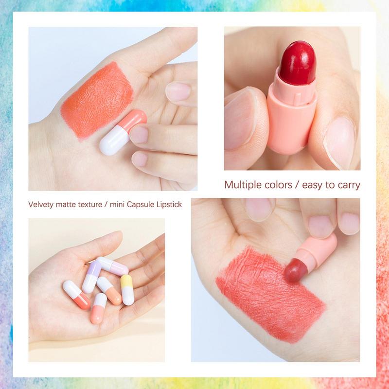 มินิลิปสติกชุด 6 ชิ้นกันน้ํา L - Matte Velvet Lip Tint Long Lasting บทวิจารณ์และราคา