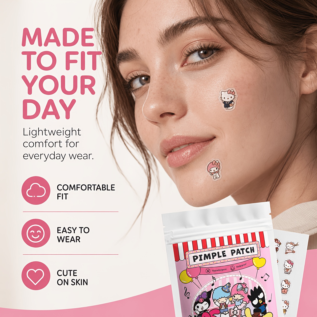 แผ่นแปะสิว Hello Kitty 40/120  - Skincare บทวิจารณ์และราคา
