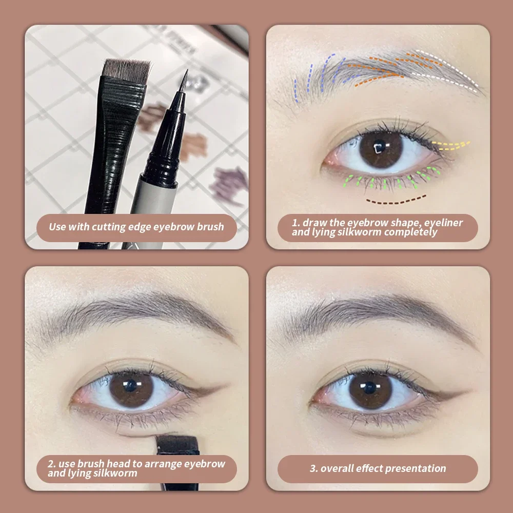 Multifunctional Liquid Eyebrow - Waterproof Liquid Eyeliner Pen บทวิจารณ์และราคา