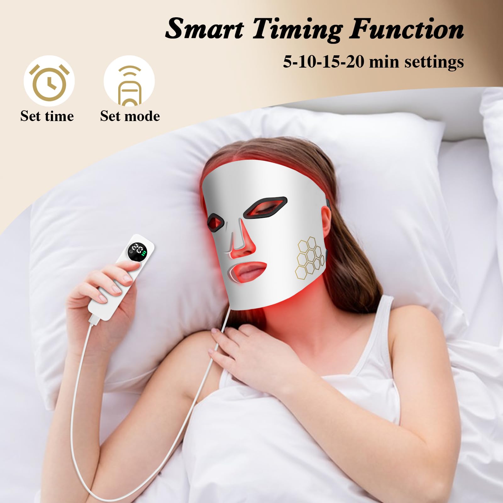 Hello Face LED Face Mask Light - Led Light Therapy Face Mask บทวิจารณ์และราคา
