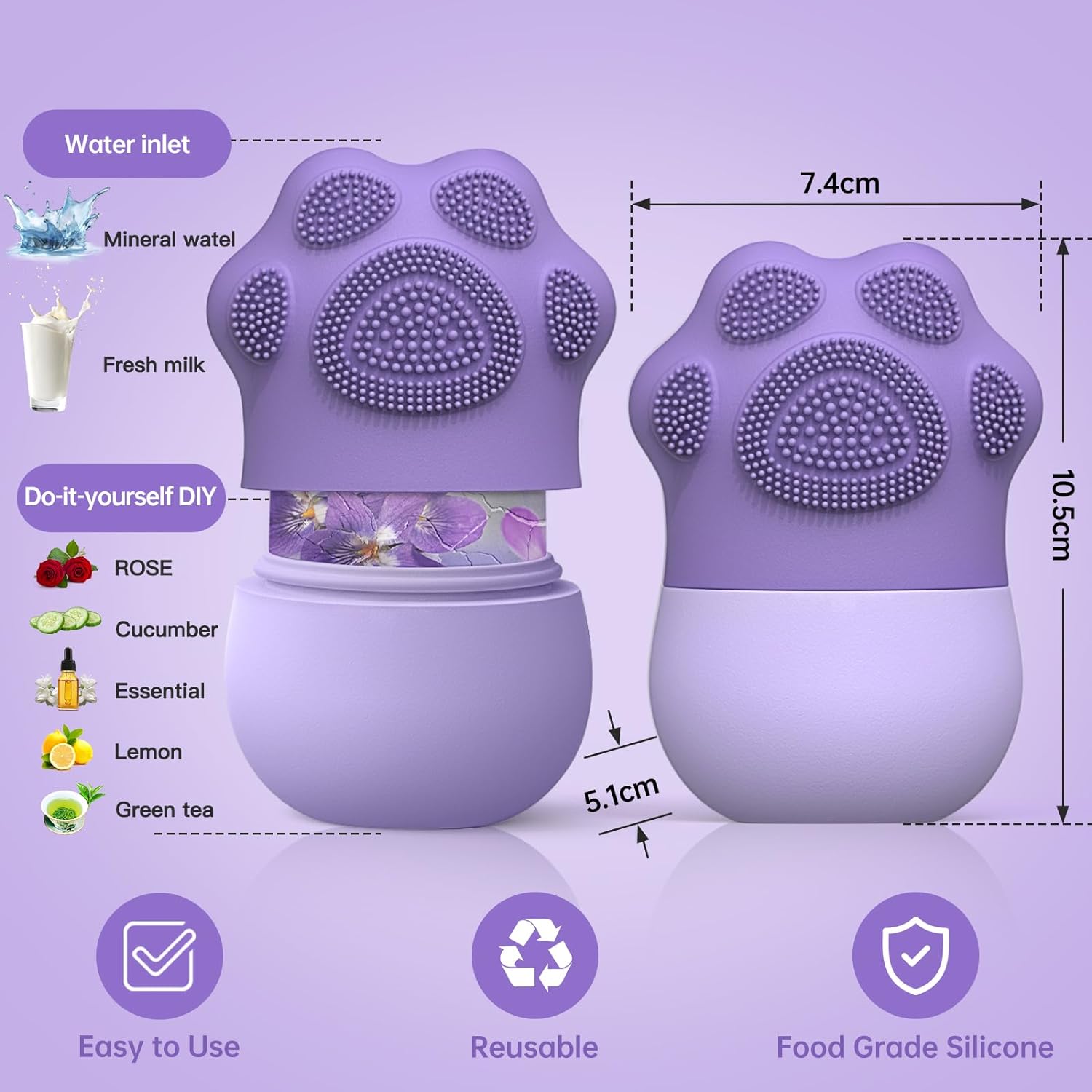 ลูกกลิ้งน้ําแข็งบนใบหน้าสําหรั - Face Ice Roller Puffiness บทวิจารณ์และราคา