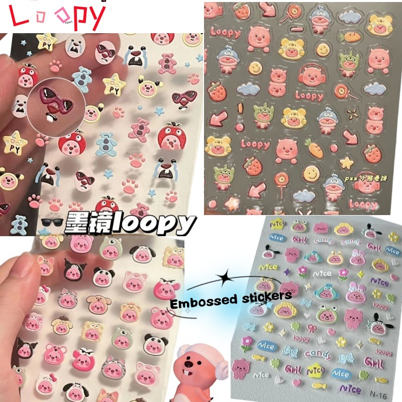 สติกเกอร์ลายนูน 3D แบบโปร่งใส, - Nail Art บทวิจารณ์และราคา