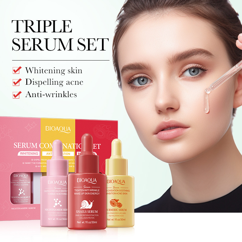 3 ชิ้น/เซ็ต BIOAQUA Vitamin C  - Hyaluronic Acid Facial Serum บทวิจารณ์และราคา
