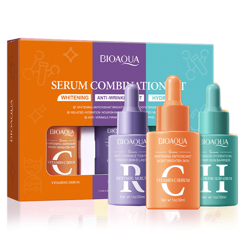 3 ชิ้น/เซ็ต BIOAQUA Vitamin C  - Hyaluronic Acid Facial Serum บทวิจารณ์และราคา
