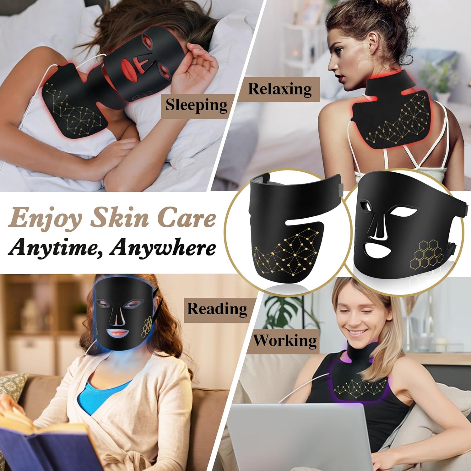 M100SIR หน้ากากซิลิโคลน LED 2- - Led Light Therapy Face Mask บทวิจารณ์และราคา