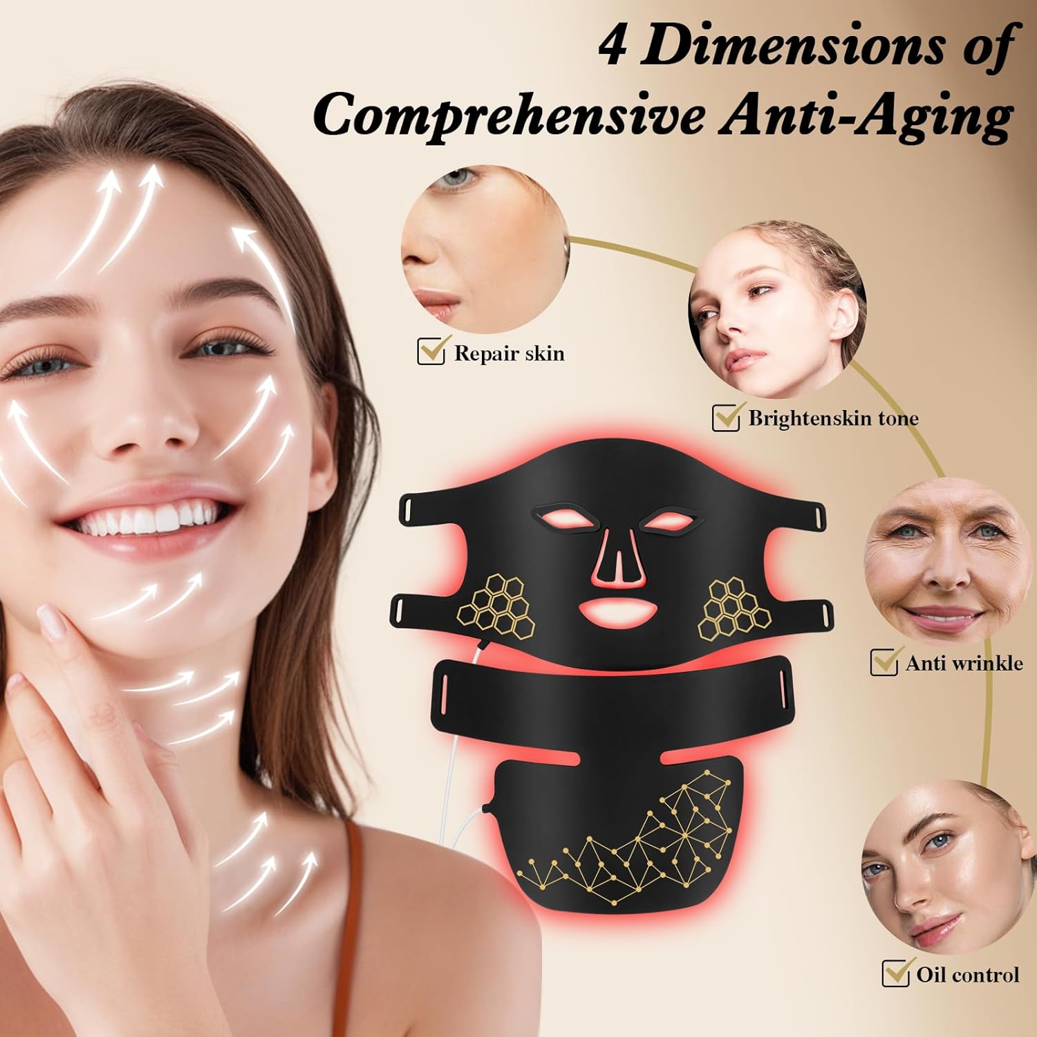 M100SIR หน้ากากซิลิโคลน LED 2- - Led Light Therapy Face Mask บทวิจารณ์และราคา