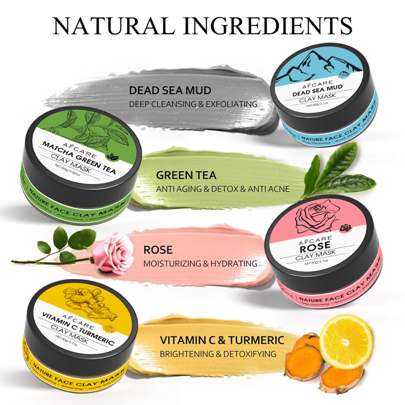4 ชิ้น Clay Facial Mask ชุดขมิ - Green Tea Cleansing Clay Mask บทวิจารณ์และราคา