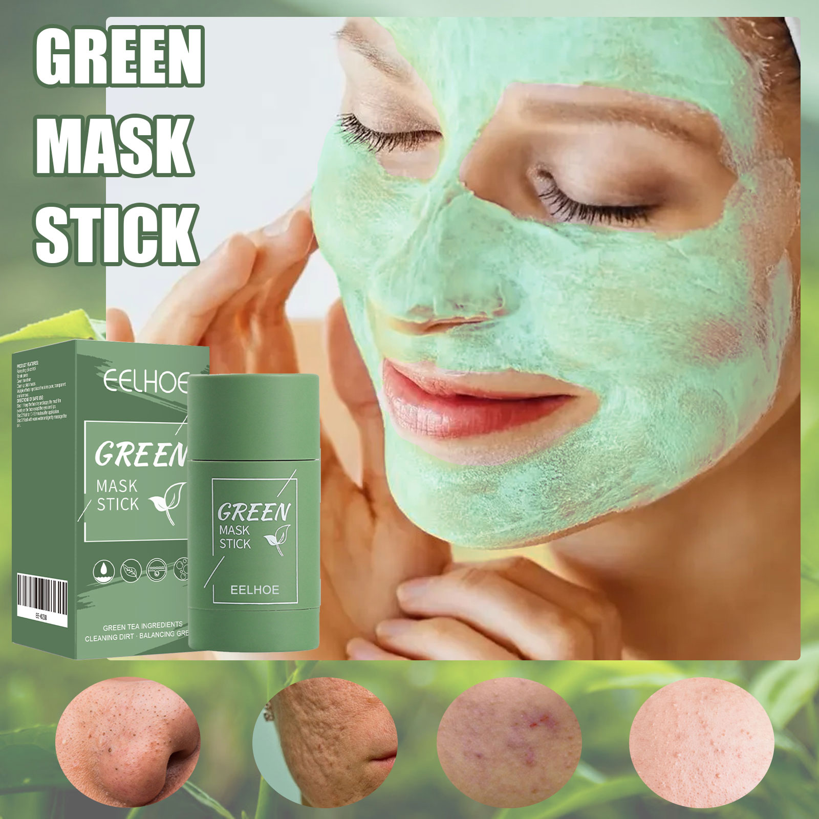 มาส์กชาเขียวแบบแท่ง - ทำความสะ - Green Tea Cleansing Clay Mask บทวิจารณ์และราคา