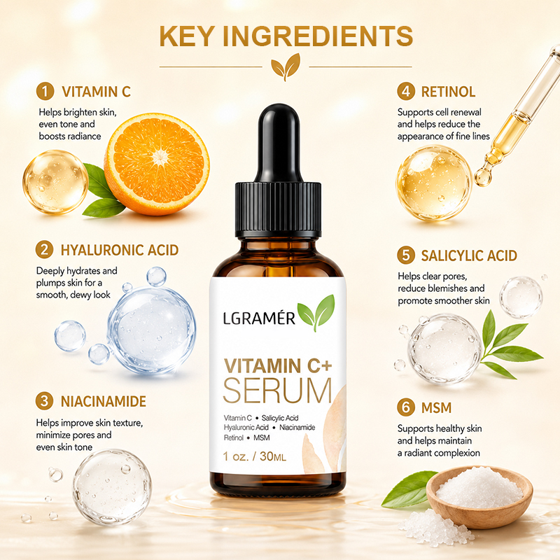 เซรั่มบำรุงผิวหน้าวิตามินซี+ไฮ - Hyaluronic Acid Facial Serum บทวิจารณ์และราคา
