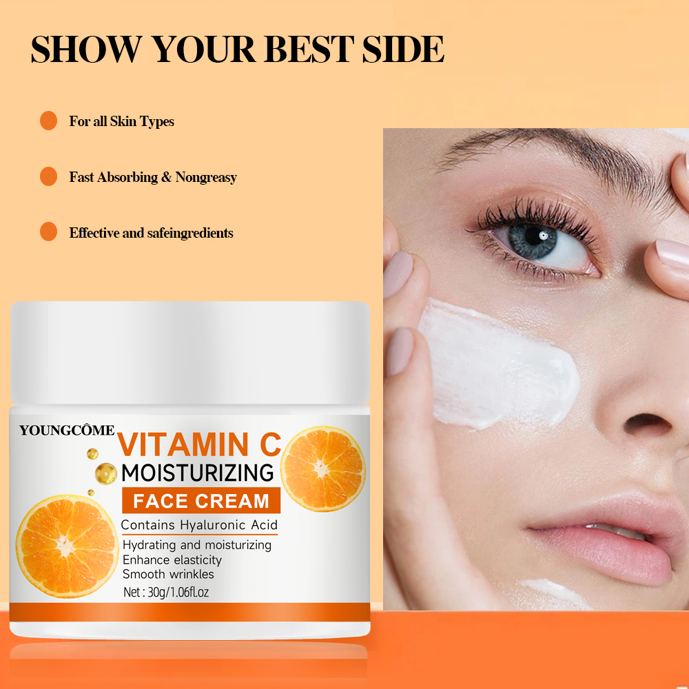Vitamin C Moisturizing Cream R - Hyaluronic Acid Facial Serum บทวิจารณ์และราคา