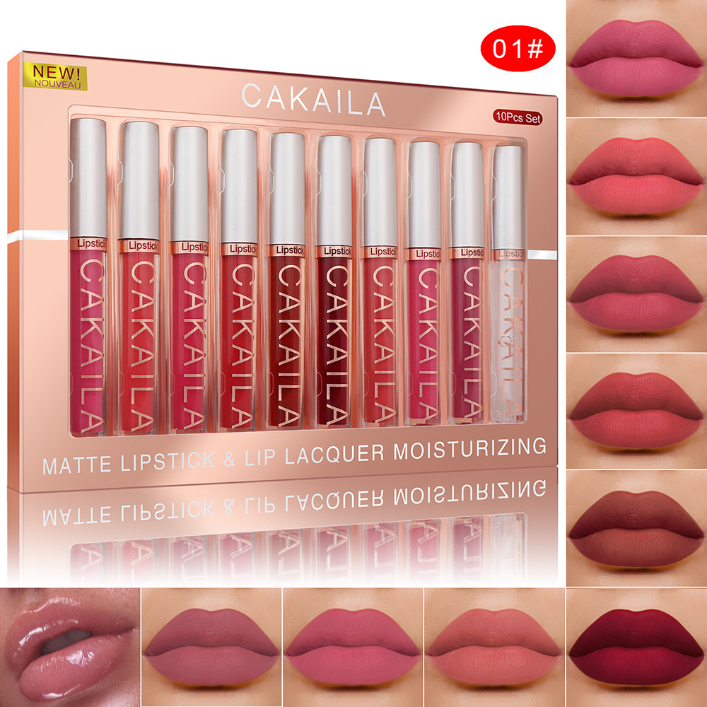 4 ชิ้น/10 ชิ้น/เซ็ตลิปกลอสเนื้ - Matte Velvet Lip Tint Long Lasting บทวิจารณ์และราคา
