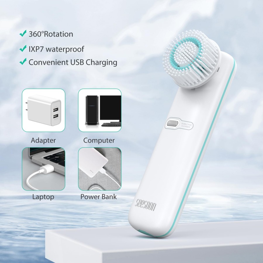 แปรงทำความสะอาดผิวหน้า, เครื่อ - Silicone Face Scrubber Electric บทวิจารณ์และราคา