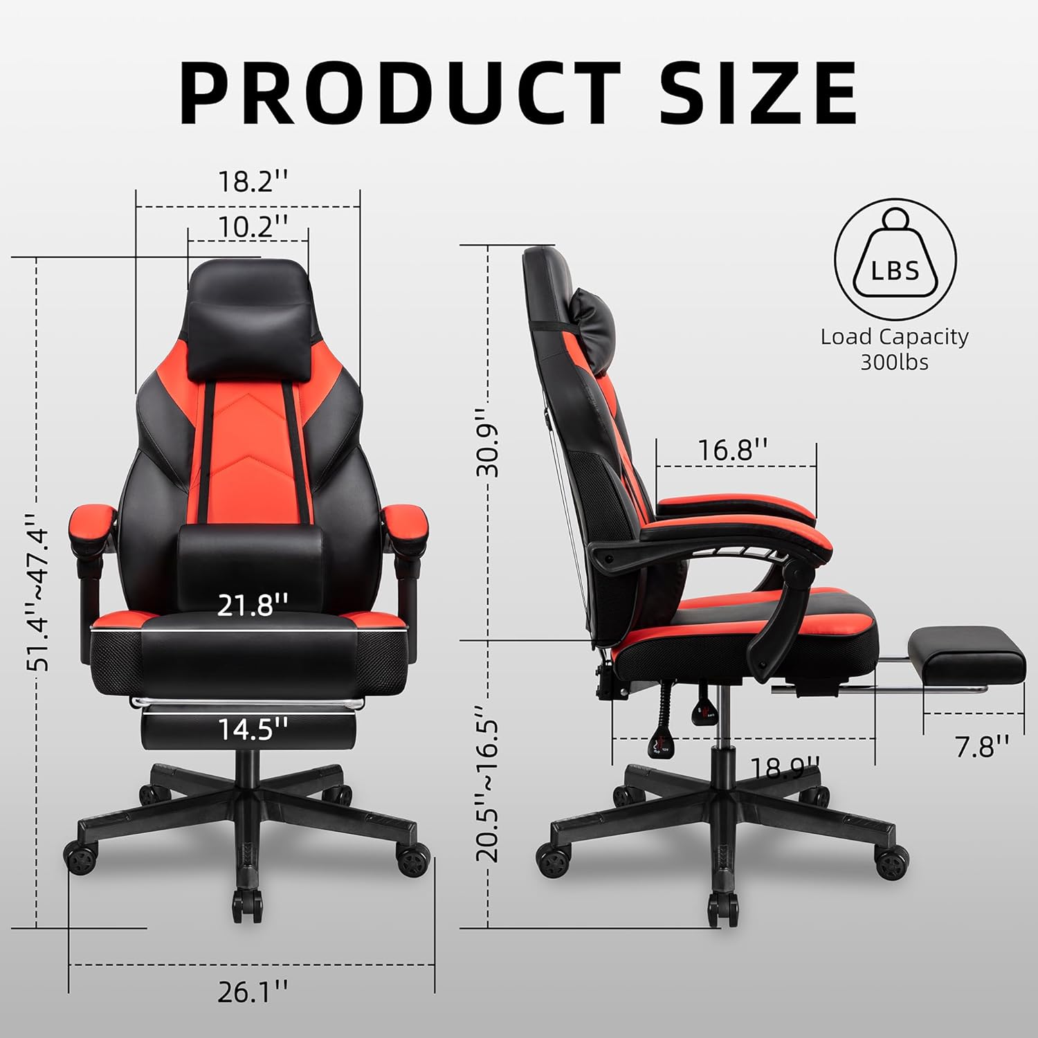 เก้าอี้เกมมิ่งพร้อมที่วางเท้า  - Massage บทวิจารณ์และราคา