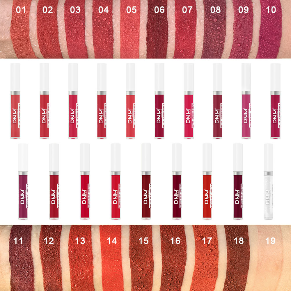 DNM 18 สี ลิปกลอสเนื้อแมทท์ กั - Matte Velvet Lip Tint Long Lasting บทวิจารณ์และราคา