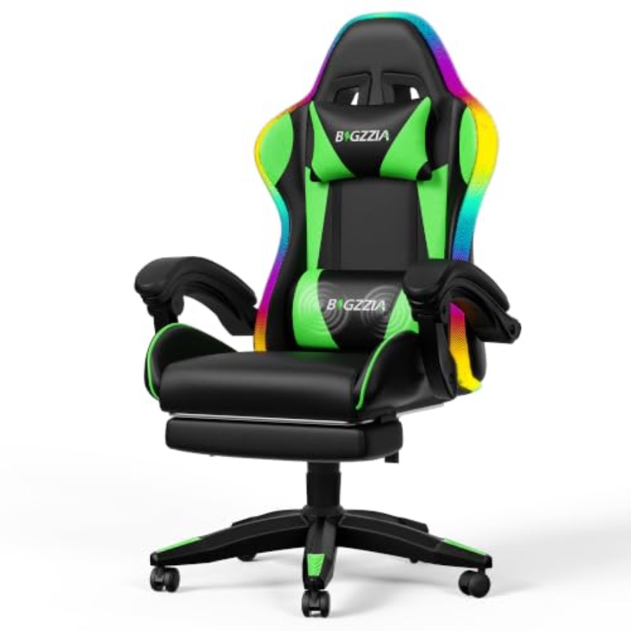 เก้าอี้เกมมิ่ง RGB พร้อมที่วาง - Massage บทวิจารณ์และราคา