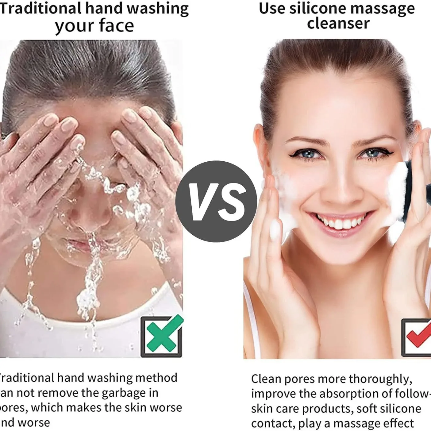 แปรงซิลิโคนขัดหน้าสำหรับผู้ชาย - Silicone Face Scrubber Electric บทวิจารณ์และราคา