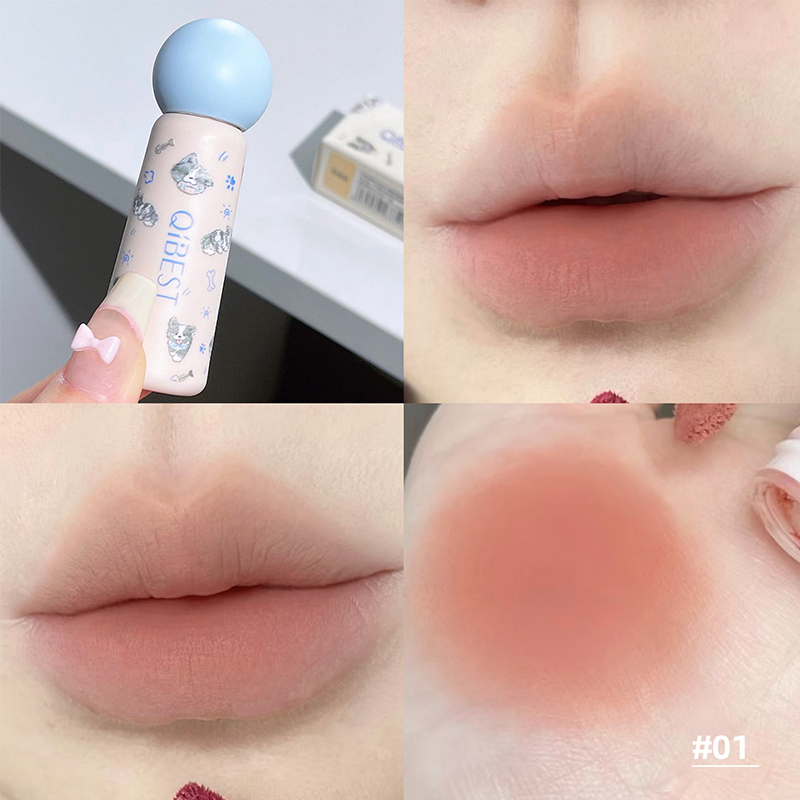 QIBEST ลิปแมทกำมะหยี่น่ารัก กั - Matte Velvet Lip Tint Long Lasting บทวิจารณ์และราคา
