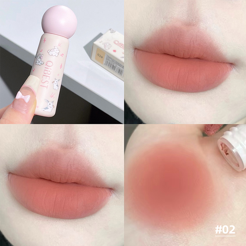 QIBEST ลิปแมทกำมะหยี่น่ารัก กั - Matte Velvet Lip Tint Long Lasting บทวิจารณ์และราคา