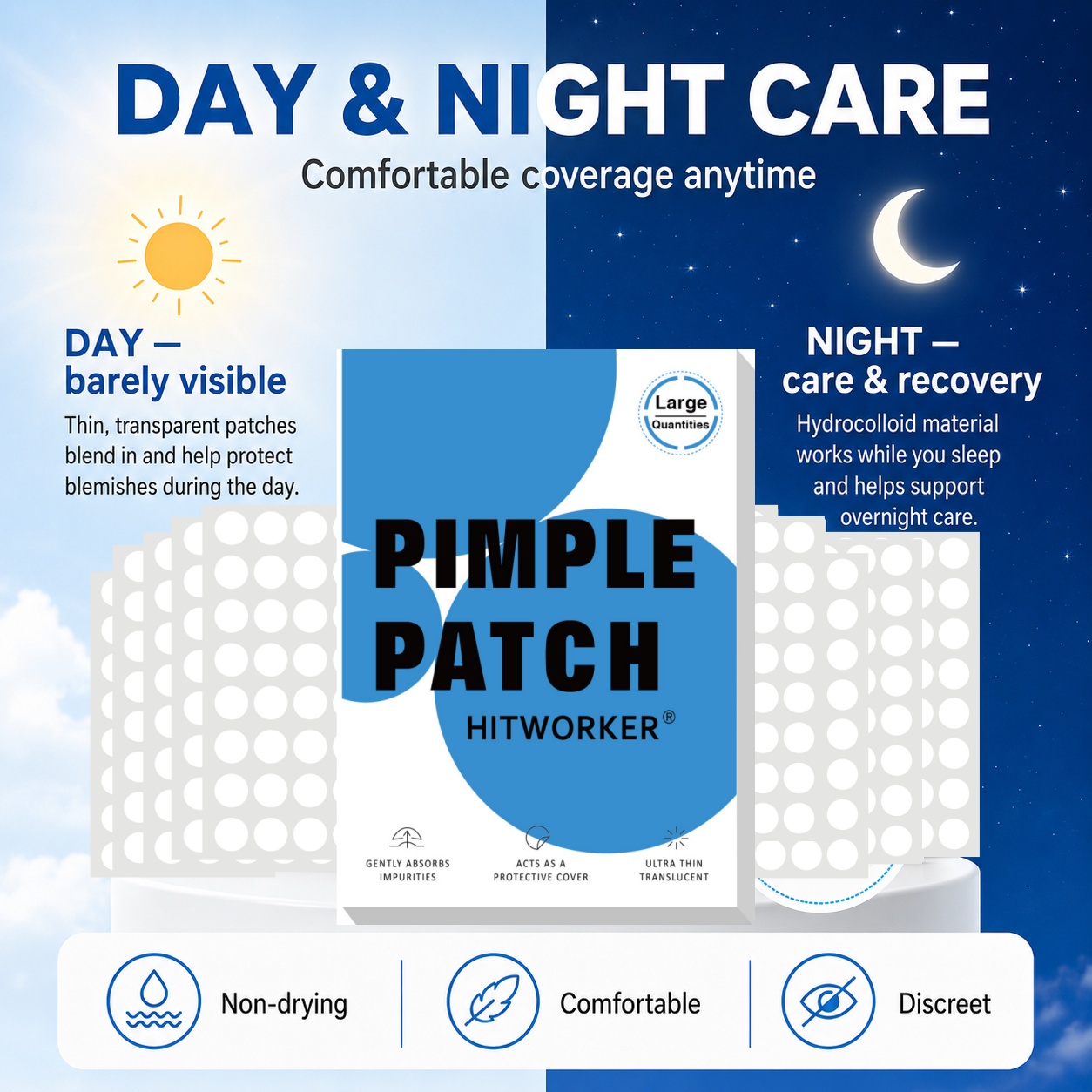 แผ่นแปะสิวไฮโดรคอลลอยด์ 800 ชิ - Hydrocolloid Pimple Patch บทวิจารณ์และราคา