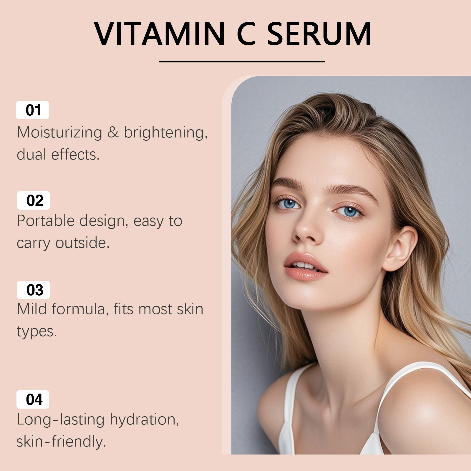 เซรั่มวิตามินซีสำหรับผิวหน้า ไ - Hyaluronic Acid Facial Serum บทวิจารณ์และราคา