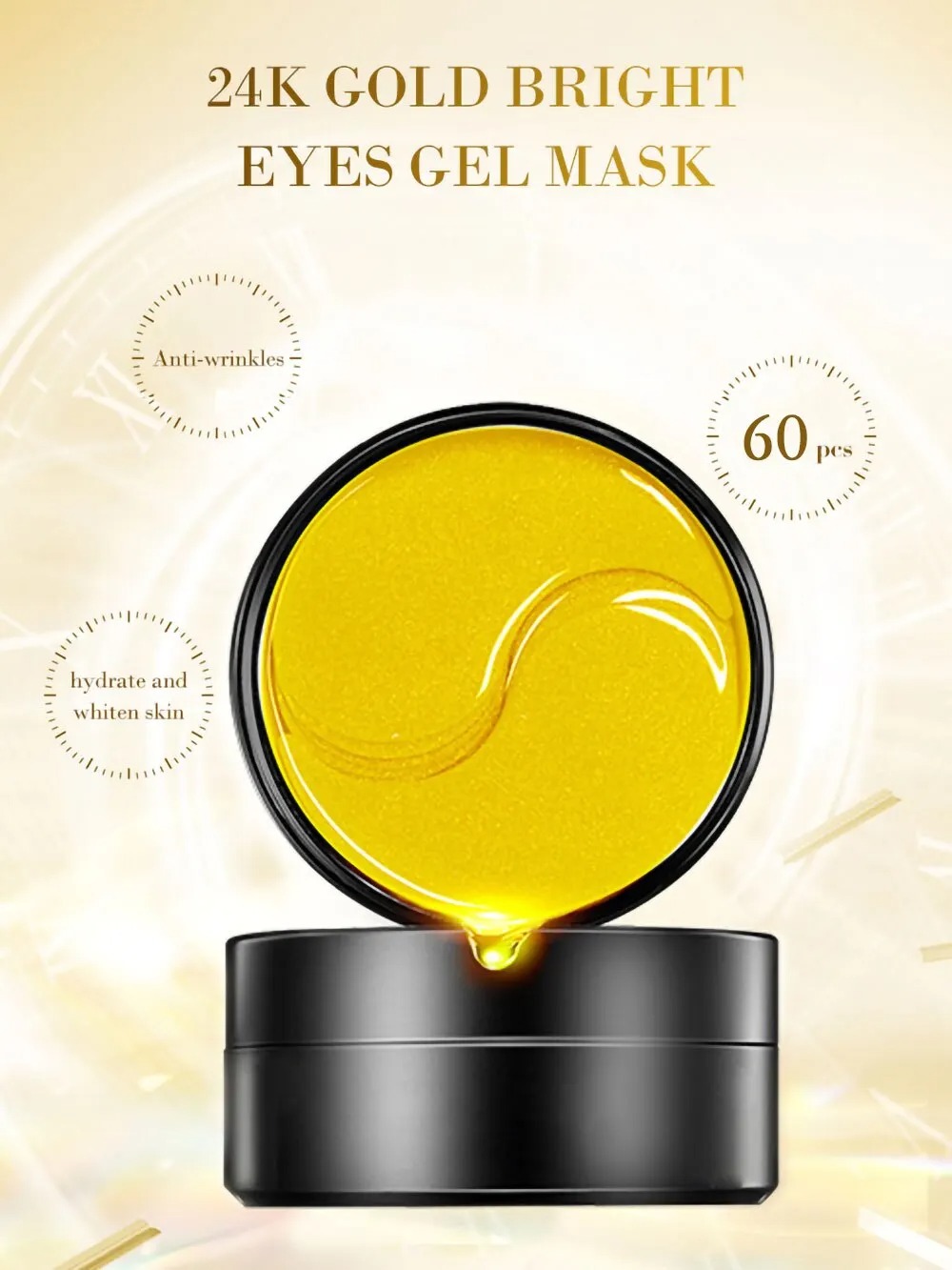 60pcs Golden Moisturizing Eye  - Collagen Under Eye Patches บทวิจารณ์และราคา
