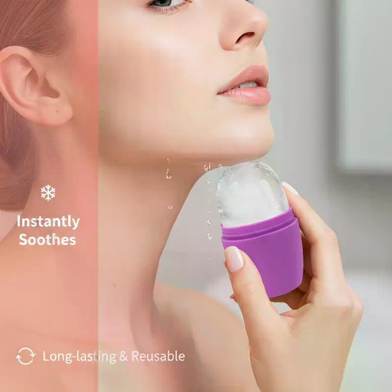 ลูกกลิ้งน้ำแข็งซิลิโคนสำหรับใบ - Face Ice Roller Puffiness บทวิจารณ์และราคา